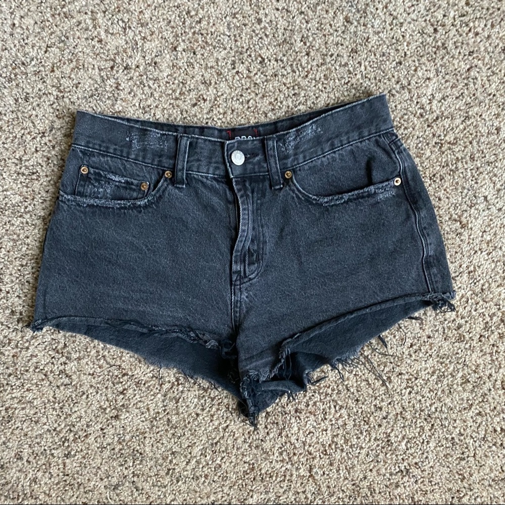 BDG black jean shorts